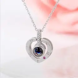 Newest 18k Gold &Silver 100 languages I love you Custom Women Necklace