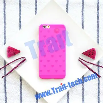 High quality 8 thdays color taste series heart shaped TPU case for iPhone 6 4.7 inch