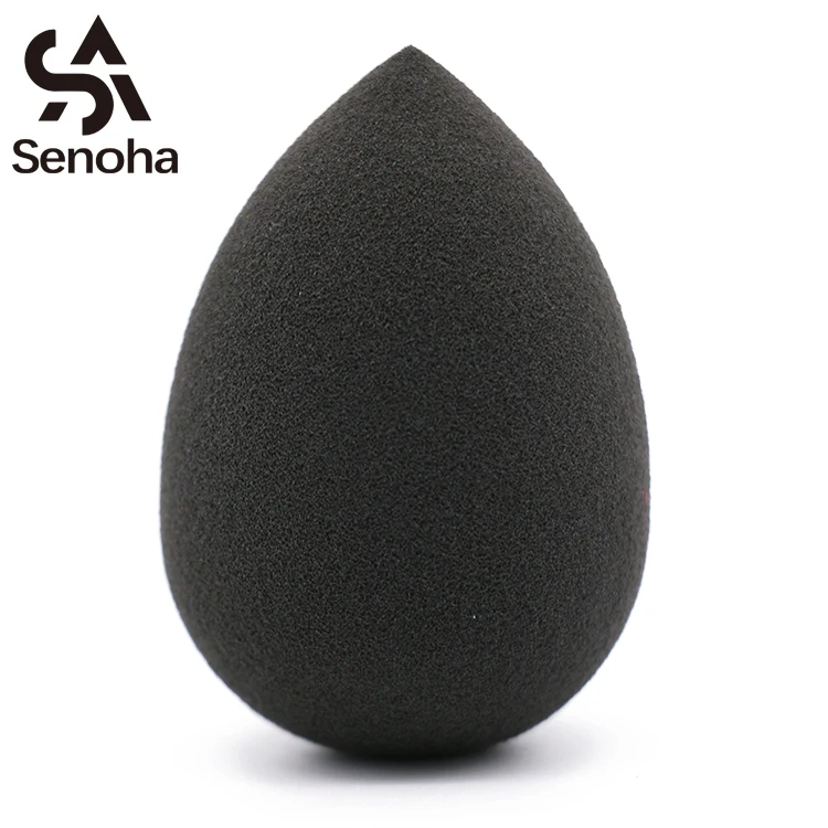 Senoha Teardrop Black Makeup Sponge Private Label Facial Beauty Sponge Blender