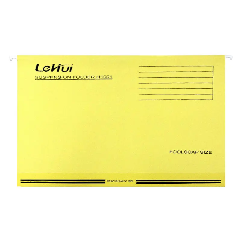Eco-Friendly Assorted Color 230gsm Paper Hanging Suspension Files Folders For School Office