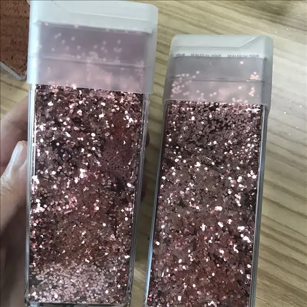 4.5oz square glitter shaker bottles