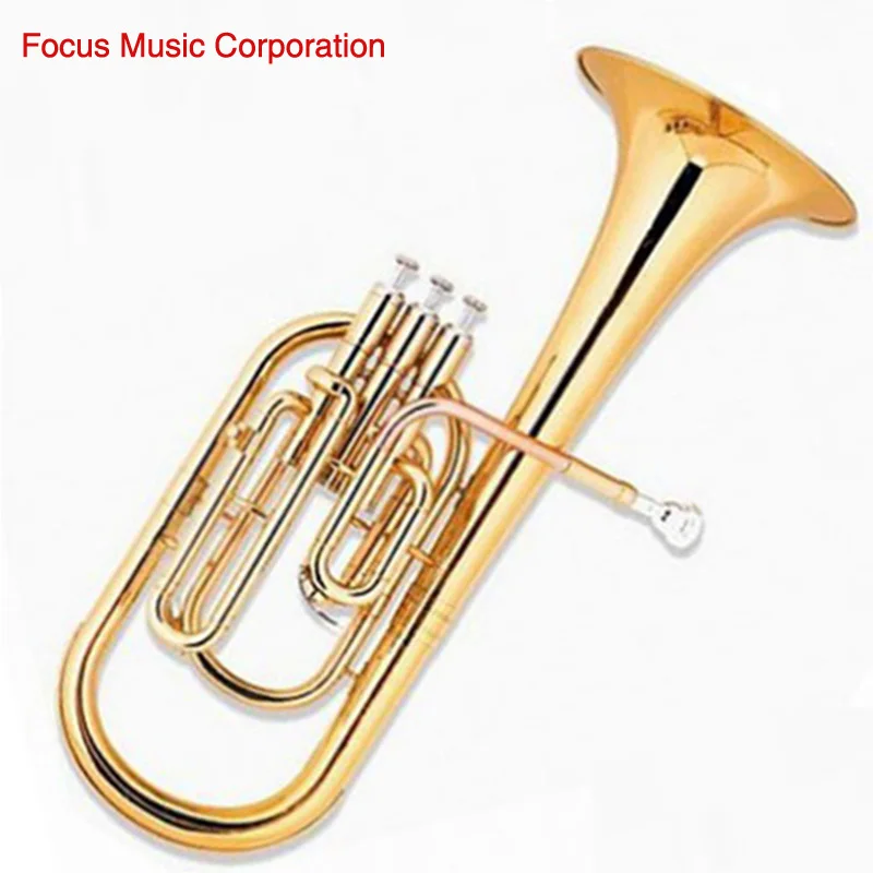 
Nice Quality and Cheap Brass Wind Instrument Gold Lacquer Alto Horn 