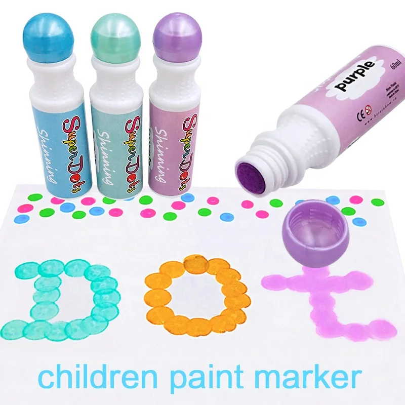 
2020 Amazon hot-sale 6-PK Educational drawing dot markers for Preschoolers and kids 