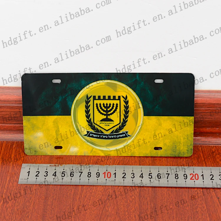 Aluminium Home Decor Car License Plate Printed Blank Number Plate Emboss Border Metal Tin Sign Wall Plaque