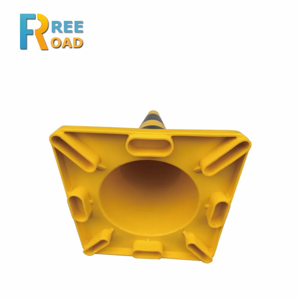 70cm 2.3kg yellow PVC traffic cones with black reflective tapes