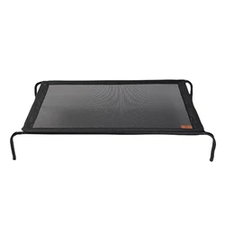 Indestructible plush pet cat metal frame elevated dog bed