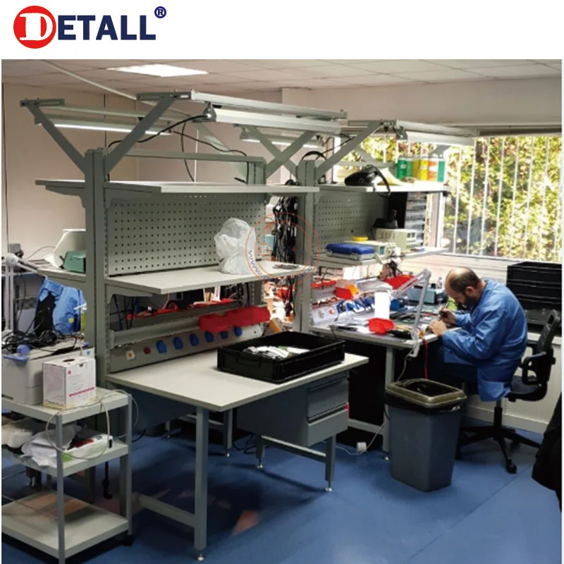 metal electronic technician inspection table workshop workbench furniture for repairing mobile phone