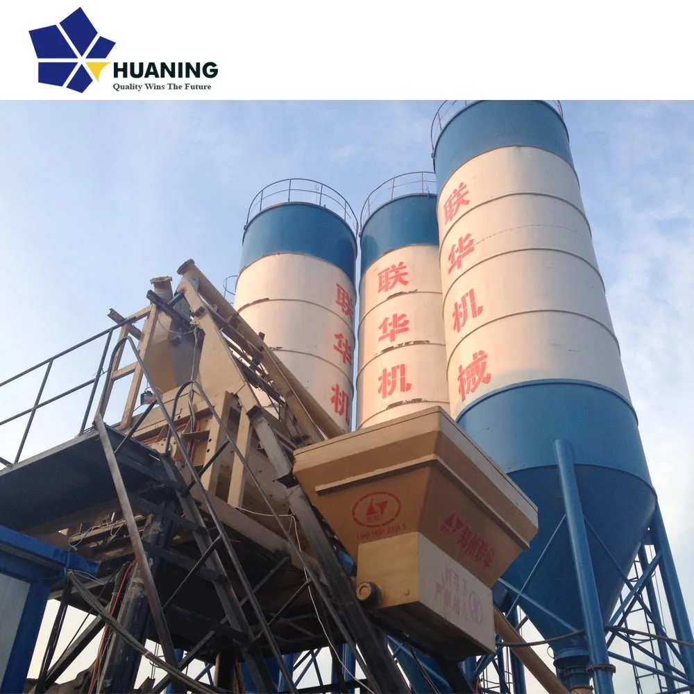HZS50 stationary concrete batching plant has large output and appropriate price