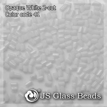 High Quality Fashion JS Glass Seed Beads - 41# Opague White 15/0 2-CUT Beads For Garment & Jewelry