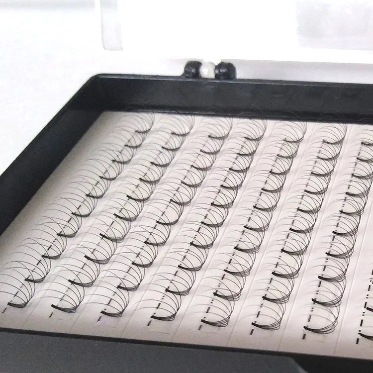 
Private label 0.07 0.10 Korea synthetic hair 2d 3d 4d 5d 6d 8d J B C CC D curl Premade volume fans 