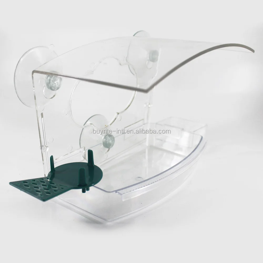 High quliaty PC Transparent Window Plastic Bird Feeder