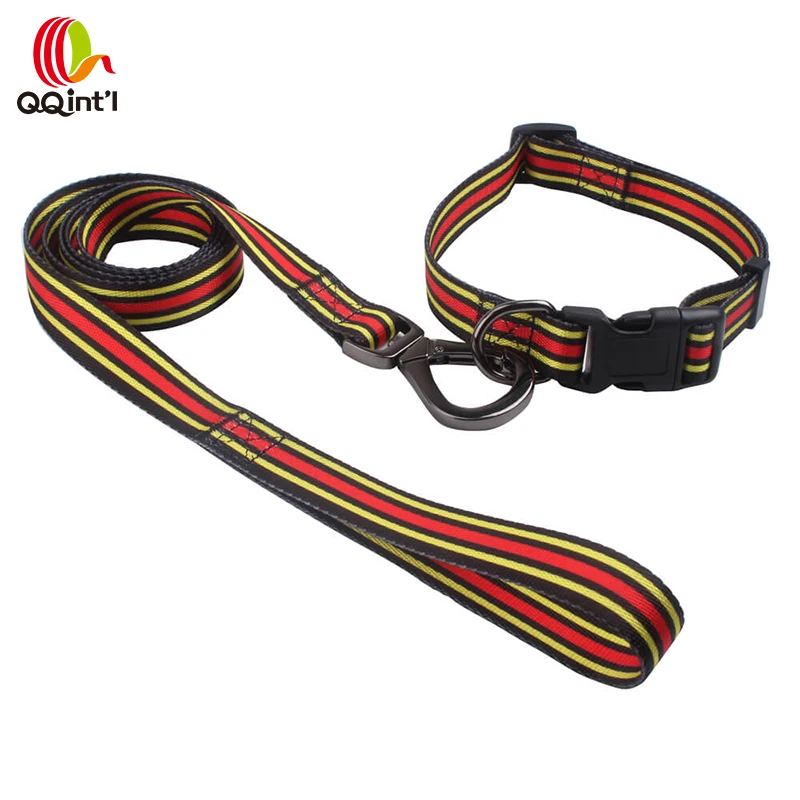 2023 Top Selling  Nylon Sublimation Printed Pet Dog Collar And Leash Set Custom Logo Collar Leash For Dog