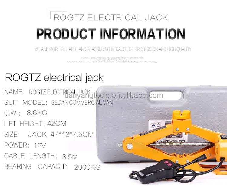 High Quality CE ISO Approved Professional Mini Portable 3T Full Automatic Electric Scissor Car Jack for Emergency Repair