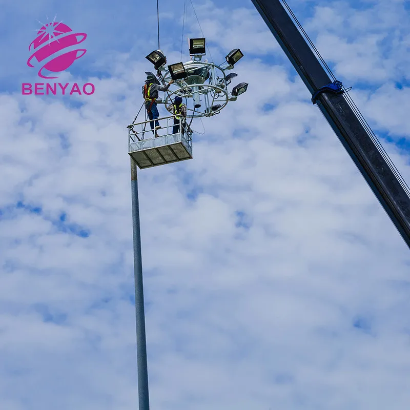 High quality cast iron high mast light pole