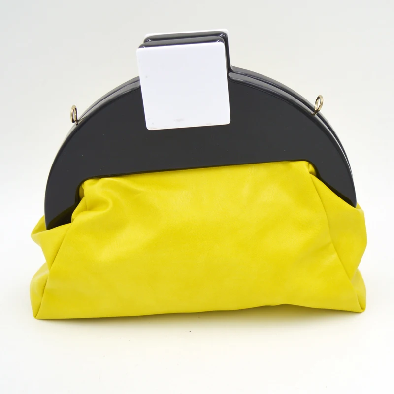Новая модная Роскошная пластиковая рамка из искусственной кожи с магнитным клатчем, сумка для ужина и вечеринки