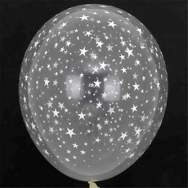 Custom Made Round 12 Inch Helium Printed Ballon Pink Happy Birthday Number Printing Latex Clear Transparent Balloons