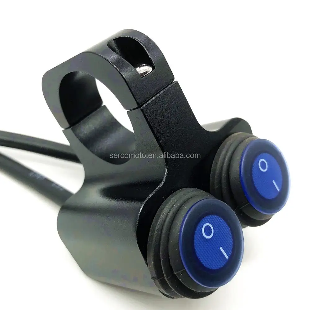 Waterproof 12v 22mm Aluminium Alloy Motorcycle Handlebar Fog Light Switch