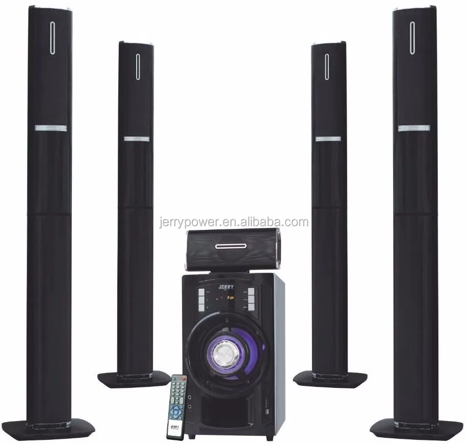 
5.1 ch ahuja wireless mic surround home sound system 7.1 with LED light speakers audio speaker 