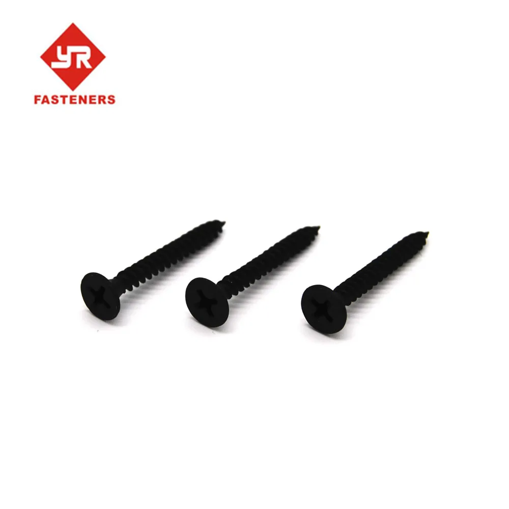 
Black fine thread Phillips Bugle Head drywall screw with factory price 
