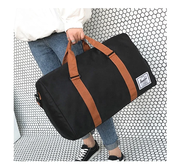 High Quality Canvas Travel Bag Large Capacity Folding Duffle Bag Organizer Luggage Weekend Bag