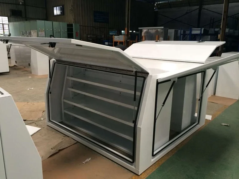 
Fabricated Aluminum 4x4 Camper UTE canopy with shelf and drawers 