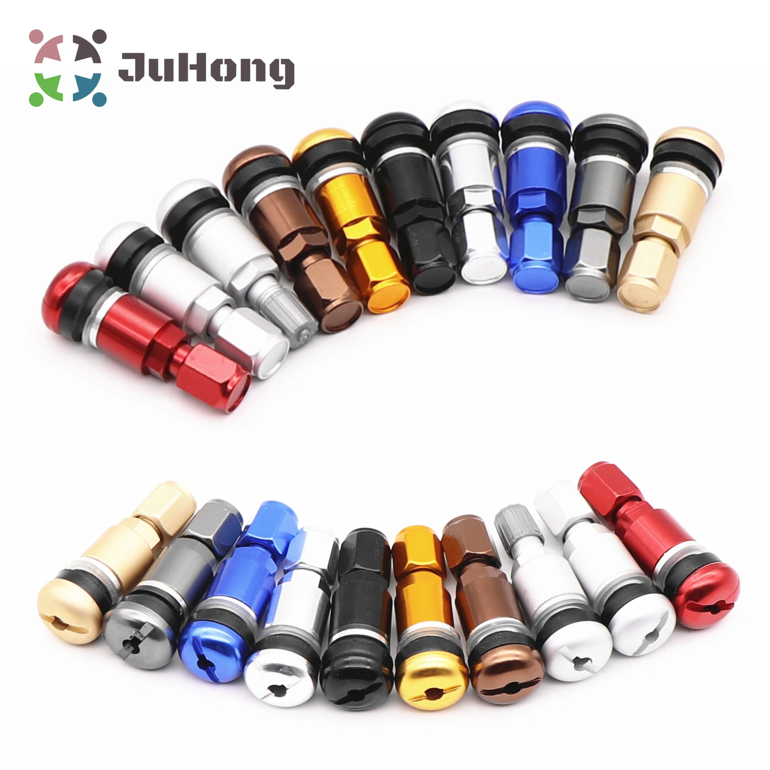 BLACK Anodized MS525AL Aluminum Tire Valve Hex Cap Fits Most Cars Standard Rim Hole Tire Repair Tools