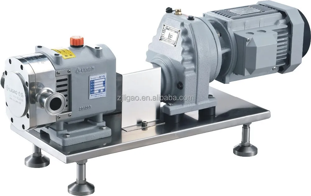 rotary lobe pump for food industry with sanitary stainless steel head