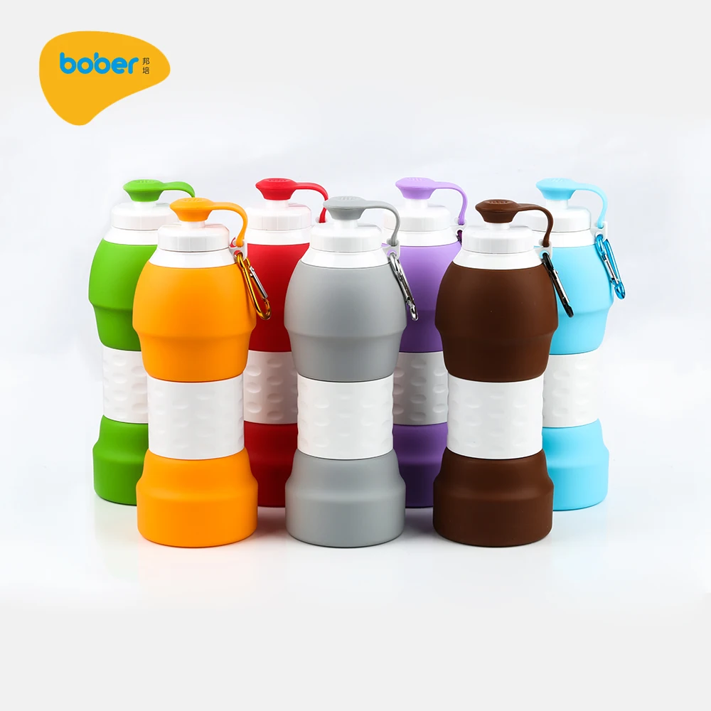 Wholesale Foldable Silicon Silicone Collapsible Water Bottle