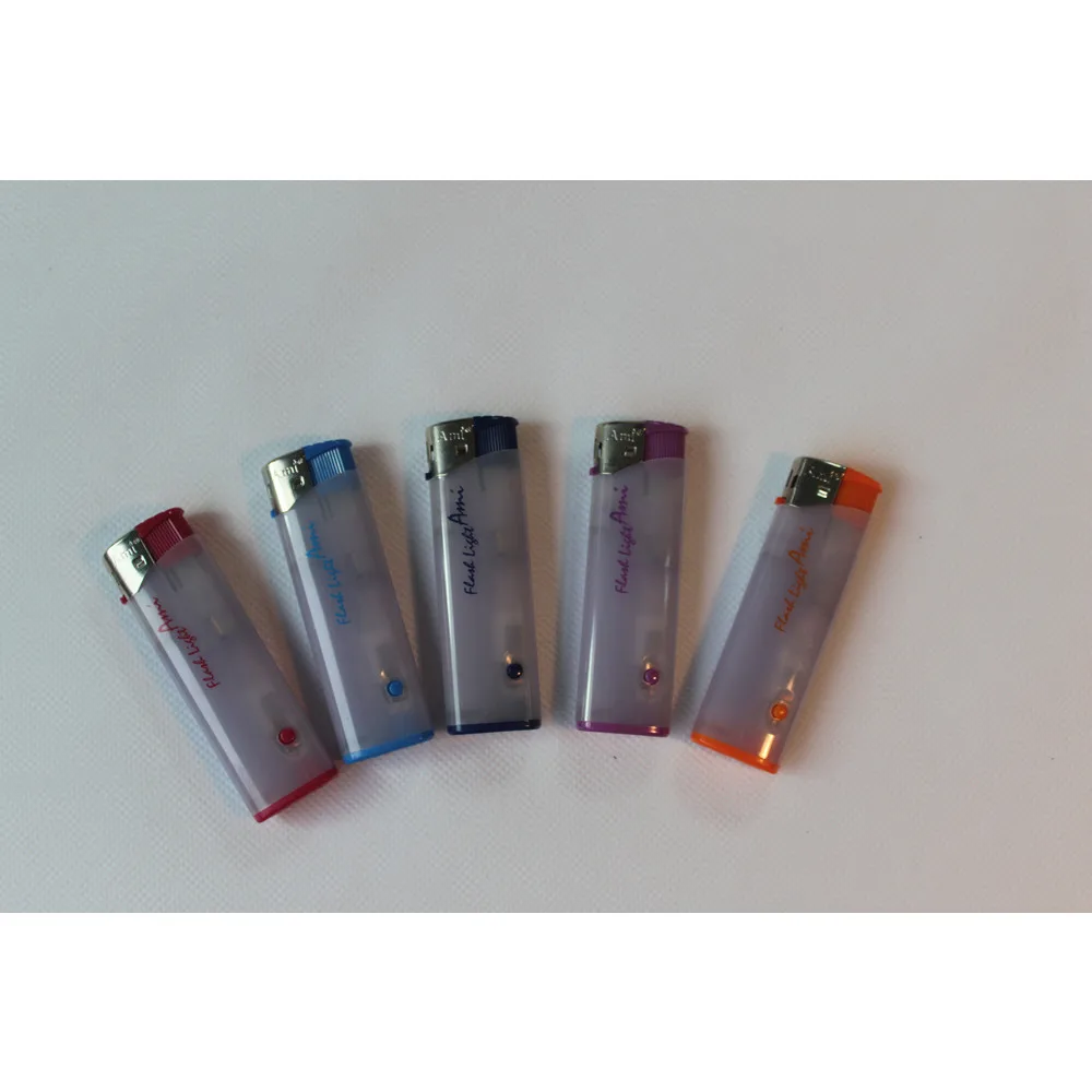 Disposable electronic cigarette lighter with led