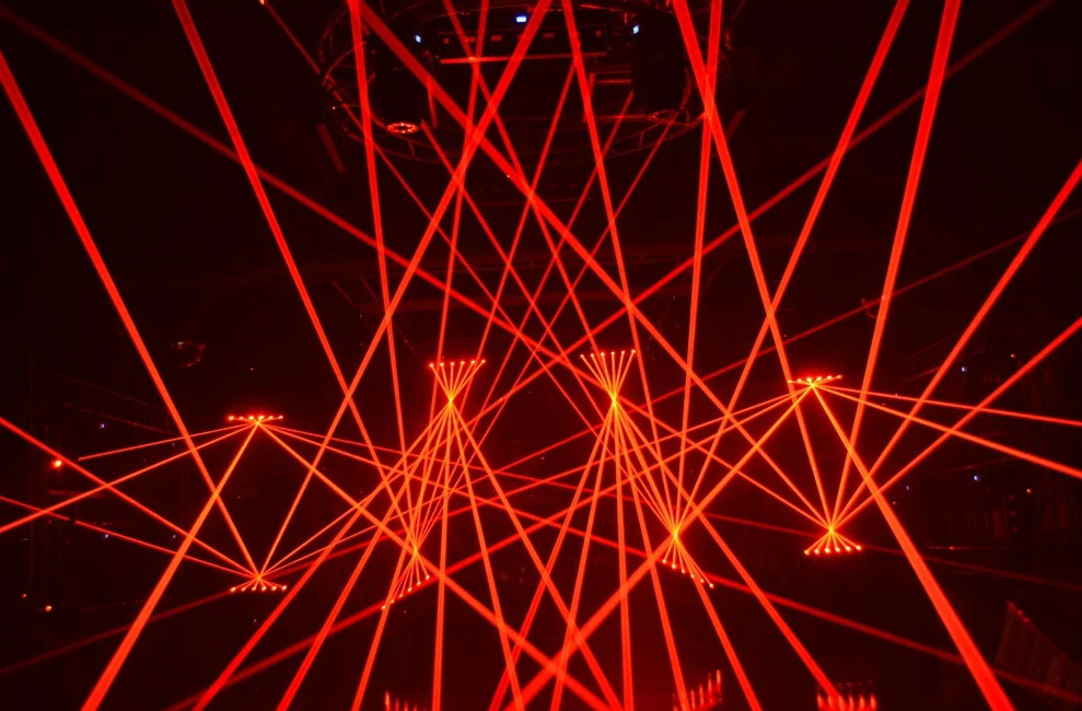 Red/blue/green 8 Heads Moving Head Array Laser Light bar