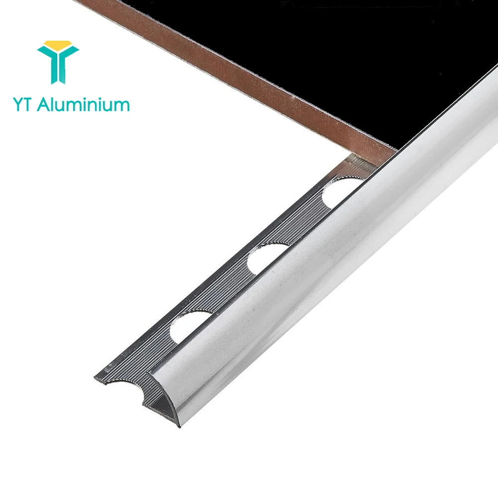 Aluminum Decorative Tile Edge L Shape Powder Coated Black 12.5mm Ceramic Tile Trim Corner