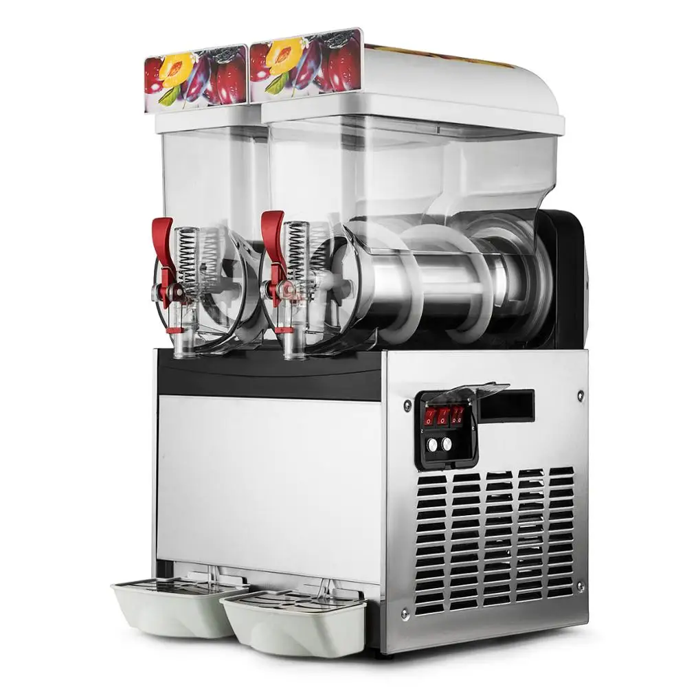 15LX 2 Tank Frozen Drink Slush Making Machine Smoothie Maker CE approved