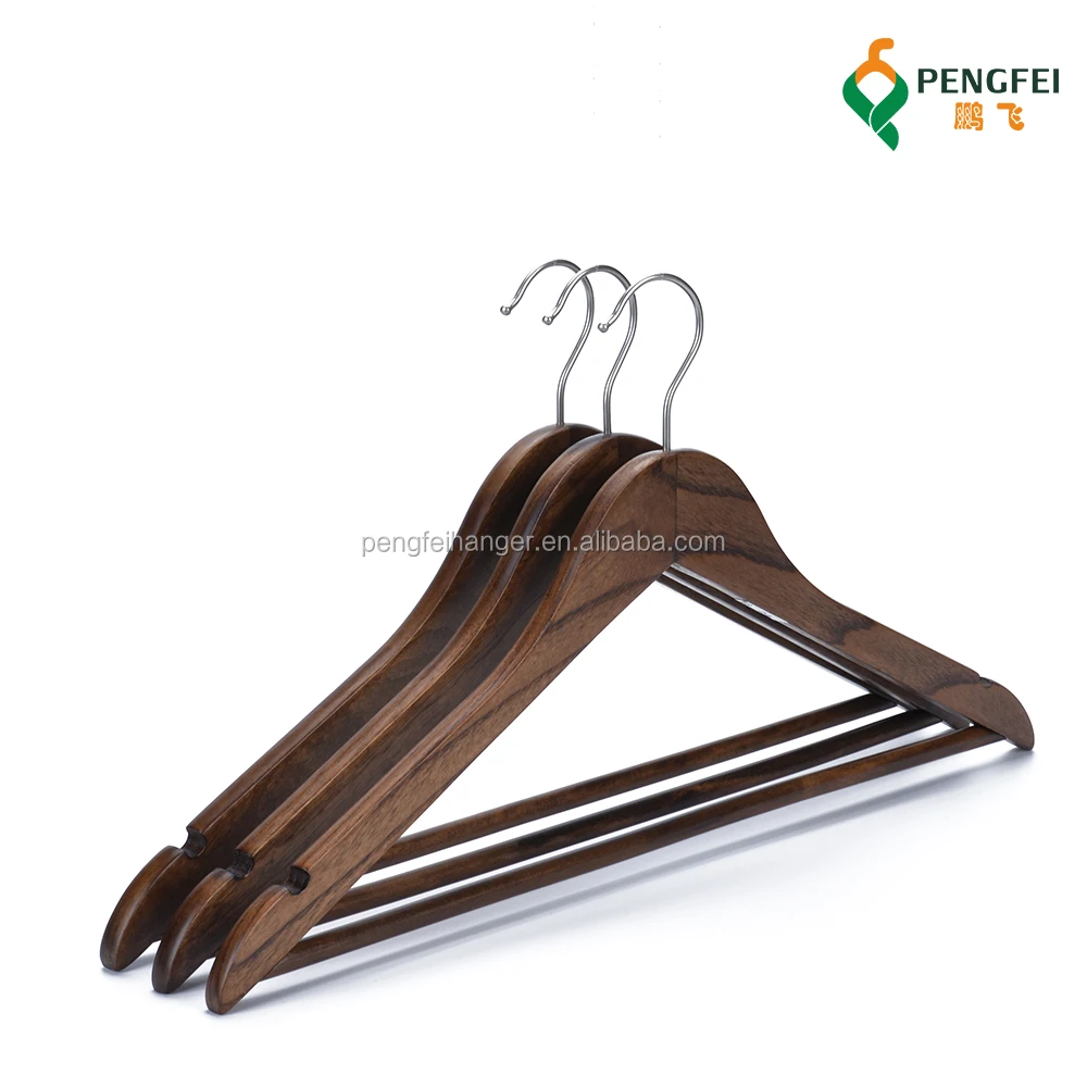 Wholesale Manufacturer Thicken Clothes Hanger Wooden T Shirt Cloth Hangers For Boutiques