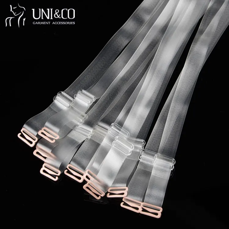 Durable Wholesale Fashionable Sexy Strapless TPU Clear Elastic Bra Strap with Adjuster