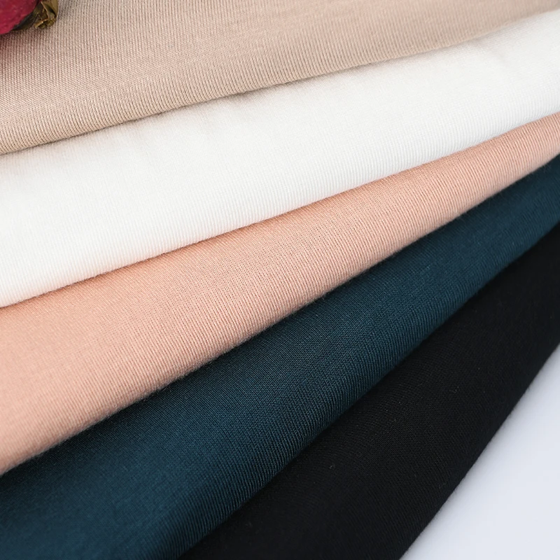
High quality elastic knitted soft rib viscose spandex fabric for garment 