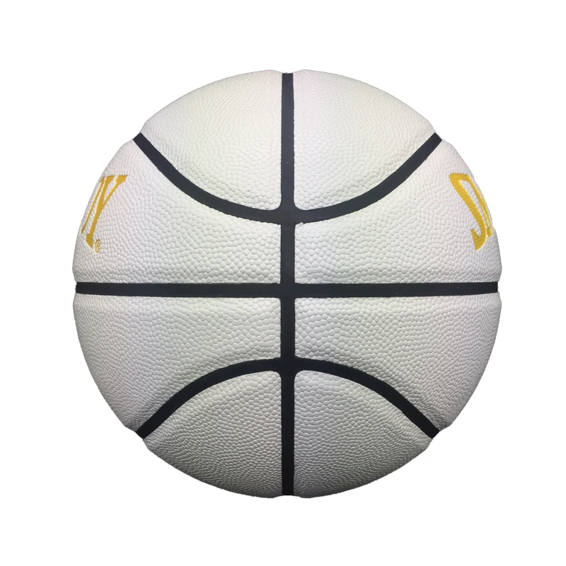 smile boy design won pu white Basketball office Size 7 for aldut