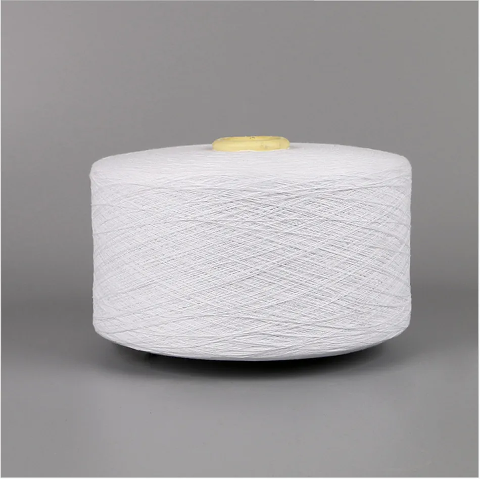 6s/1 best sale the cheapest bleached 65/35 cotton polyester recycled yarn for glove