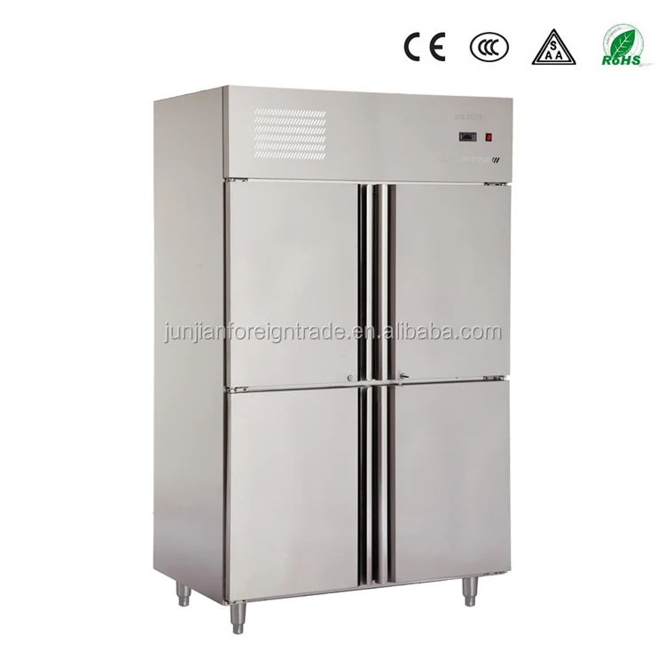 Catering equipment static or ventilated cooling system upright stainless steel commercial heavy duty refrigerator for restaurant