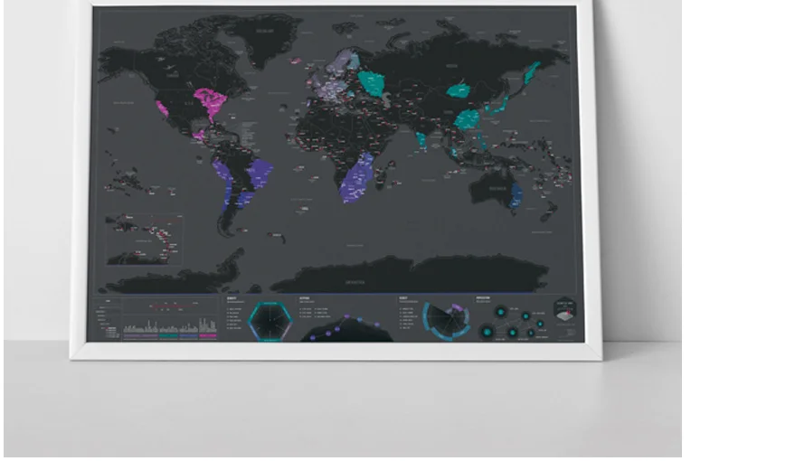 
Cheap Portable Scratch Magnetic World Map Capitals Edition 