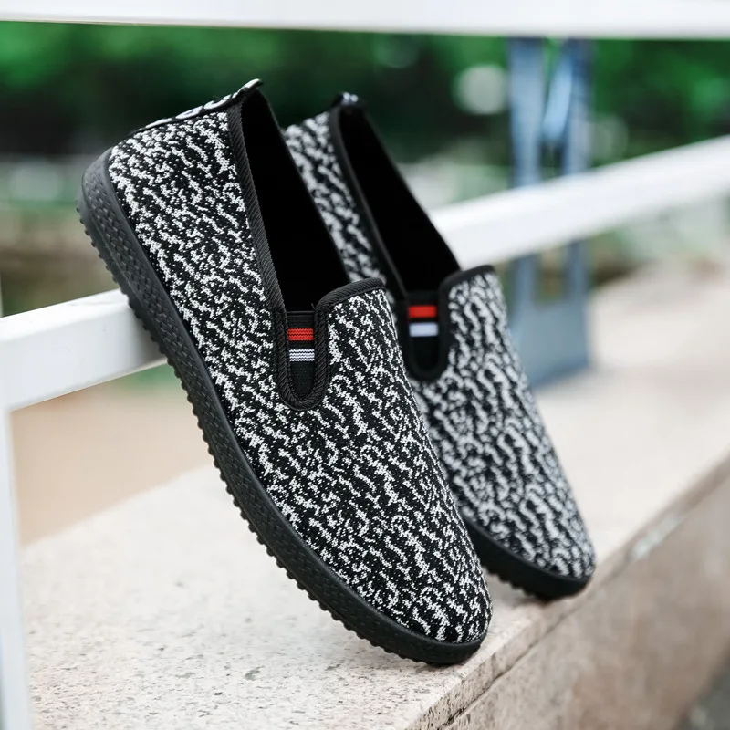 Summer breathable casual lazy canvas shoes washed cloth men shoes