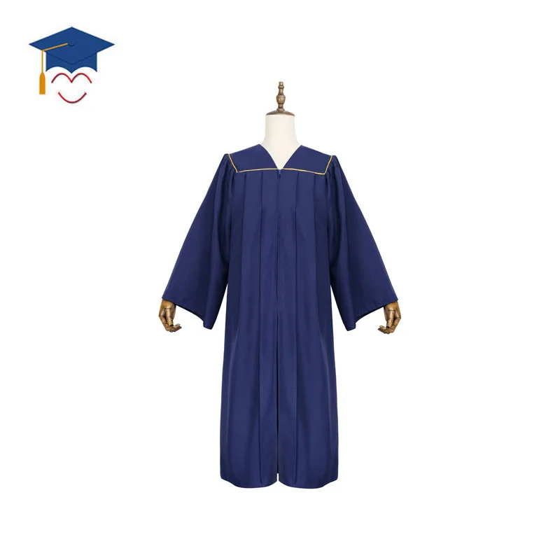 Hotsell Customized Bachelor Graduation Gown with Gold collar