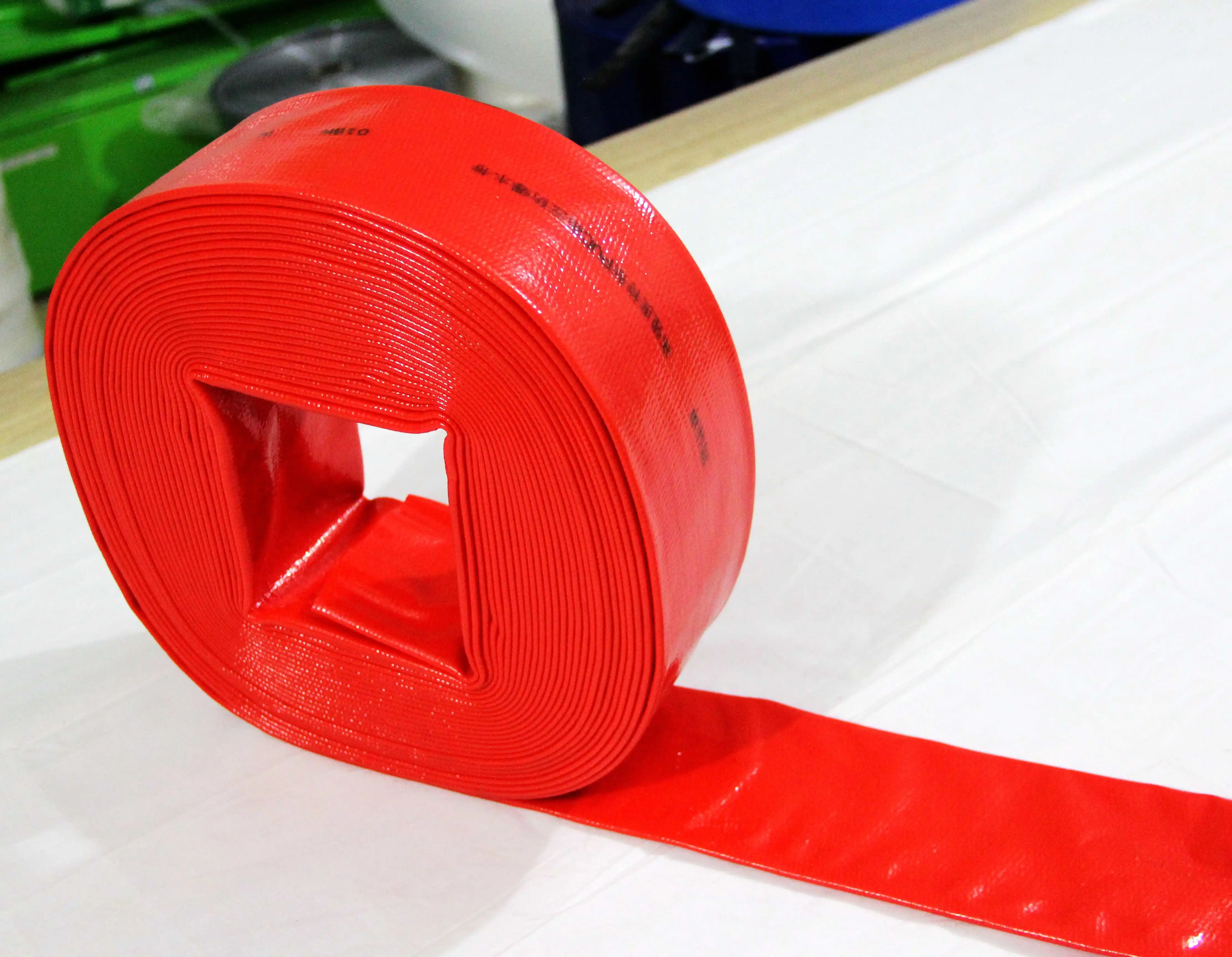 High pressure blue color 2 inch PVC soft flexible water irrigation layflat hose