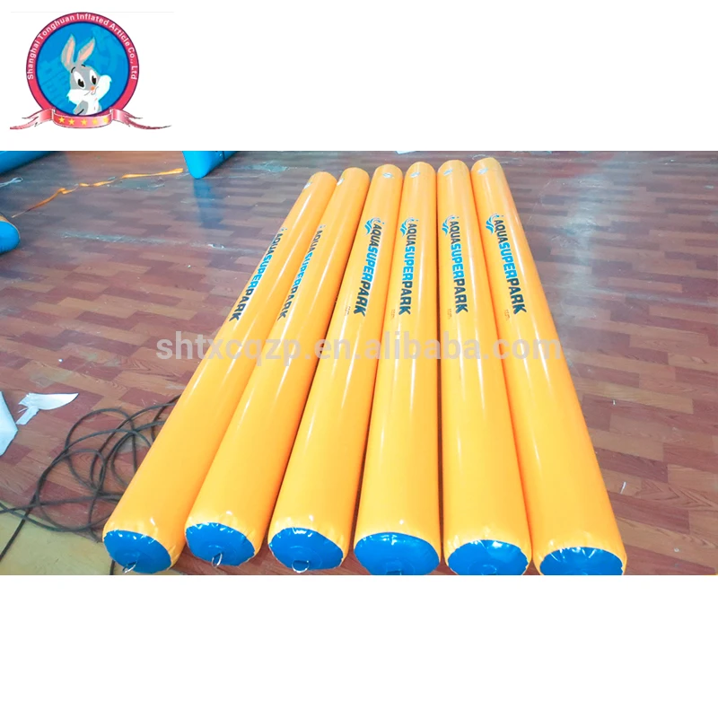 Inflatable floating cylinder marker buoy water barrier tube swim buoy long tube buoys