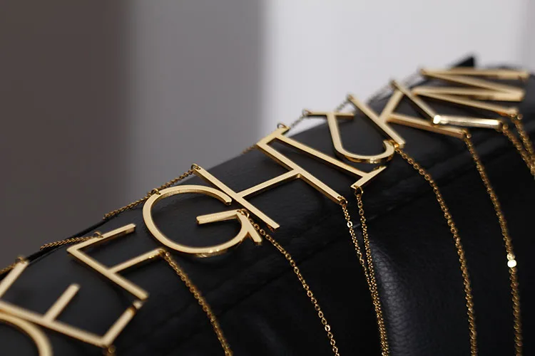 Wholesale Boutique Jewels Stainless Steel Letter Necklace