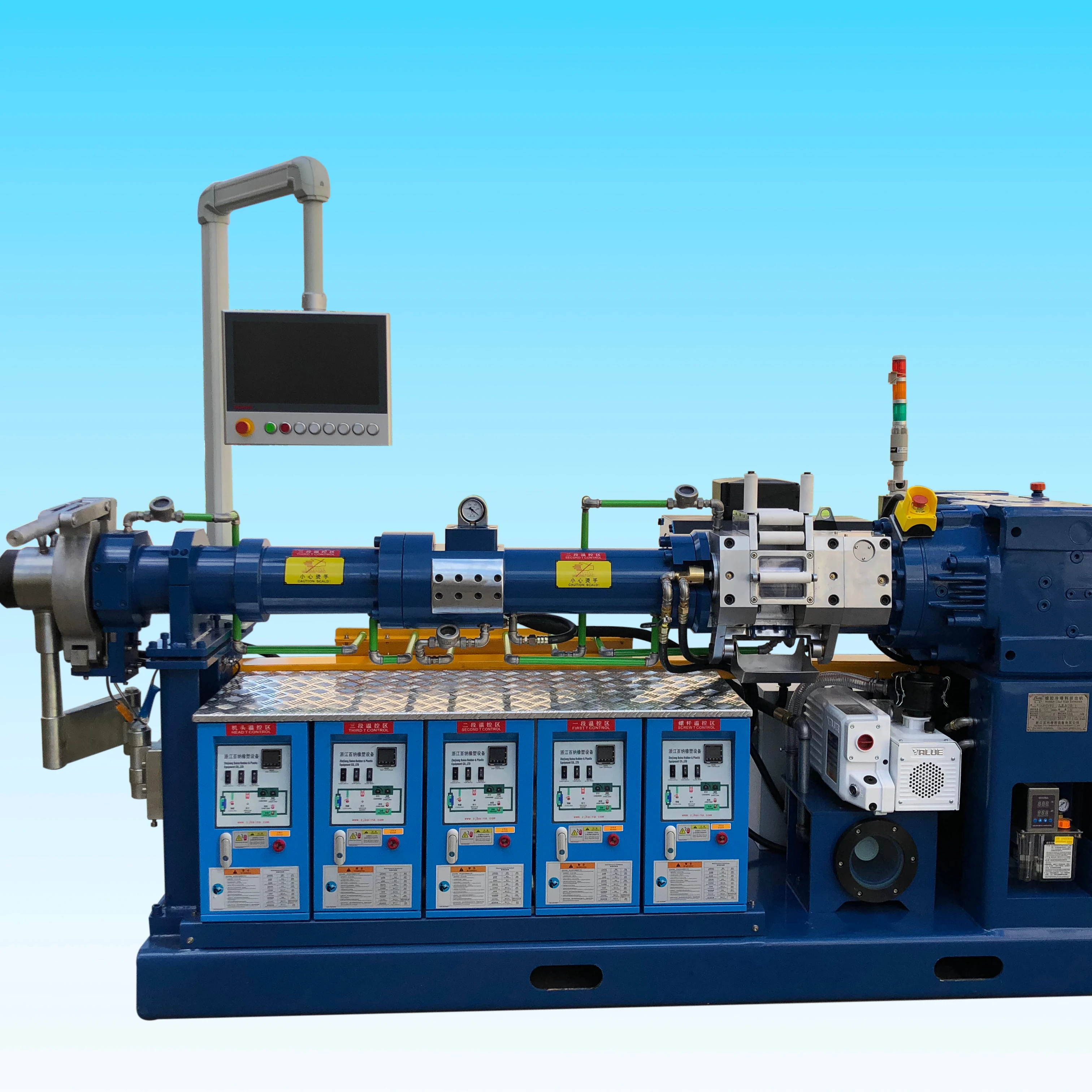 rubber extrusion machine line, rubber profiles making line ; rubber seals making machines, rubber tube making machine line