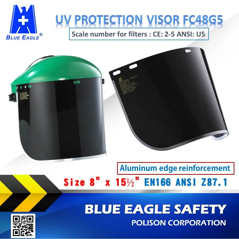 Синий Орел Безопасности Поставок FC48G5 щиток безопасности алюминиевой подкрепления уф козырек