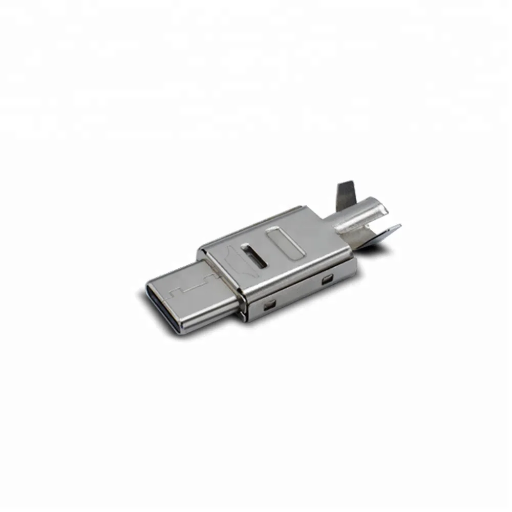 Factory manufacture C type usb metal housing male connector
