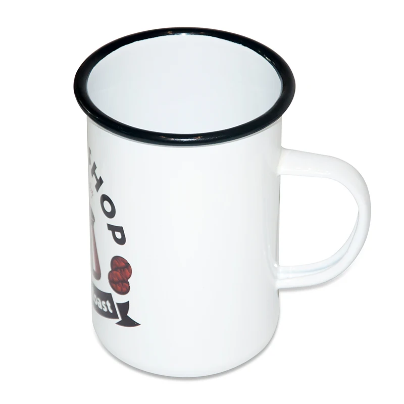 Sunmeta White sublimation blank mug sublimation custom enamel mug