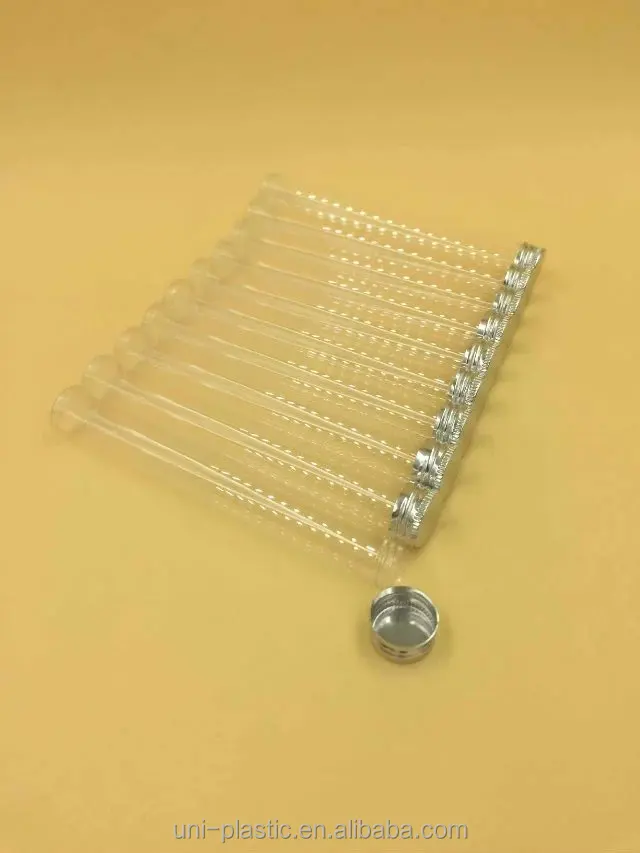 20mm ID x 180mm H Clear petg tube with screw aluminum cap