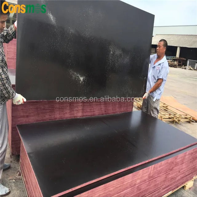 Consmos the best price black film faced plywood/marine plywood/ formwork plywood manufacturer
